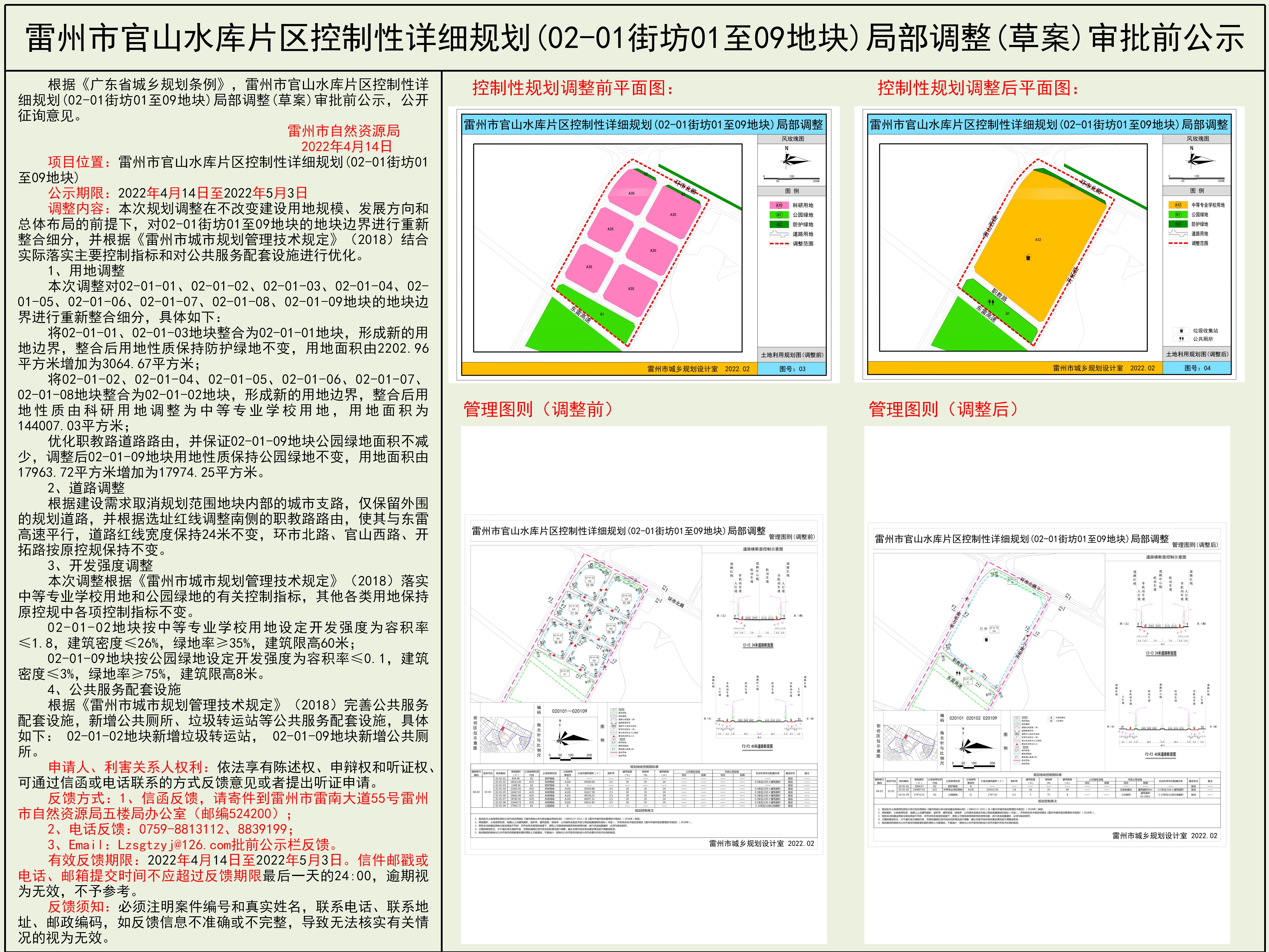 雷州市官山水庫片區(qū)控制性詳細規(guī)劃(02-01街坊01至09地塊)局部調(diào)整(草案)審批前公示.jpg