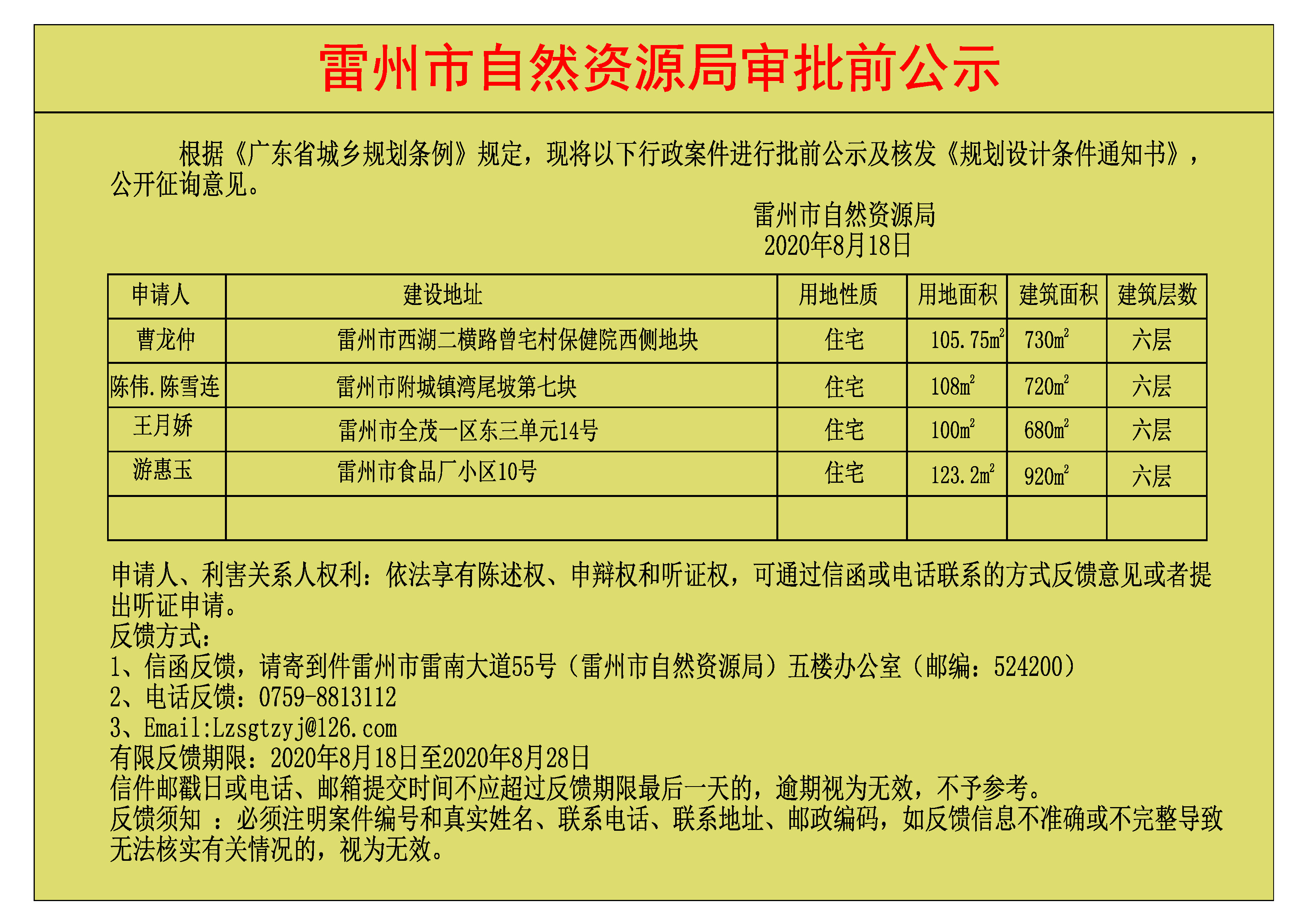 關(guān)于曹龍仲.陳偉,陳雪連.王月嬌.游惠玉批前公示及核發(fā)《規(guī)劃設(shè)計條件通知書書》.jpg
